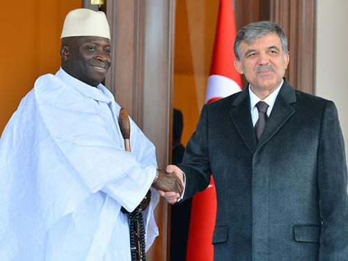 Gambiya Cumhurbaşkanı Jammeh Çankaya Köşkü’nde